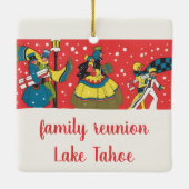 ヴィンテージクリスマスビクトリアン家族 セラミックオーナメント (裏面)