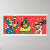 ヴィンテージクリスマスビクトリアン家族 ポスター (正面)