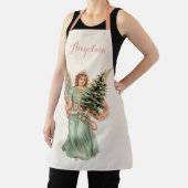 ヴィンテージクリスマスビクトリアン、エンジェルとツリー エプロン (インサイチュ)