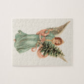 ヴィンテージクリスマスビクトリアン、エンジェルとツリー ジグソーパズル (横)