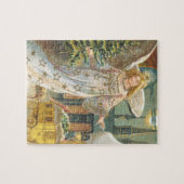 ヴィンテージクリスマスビクトリアン、エンジェルとツリー ジグソーパズル (横)