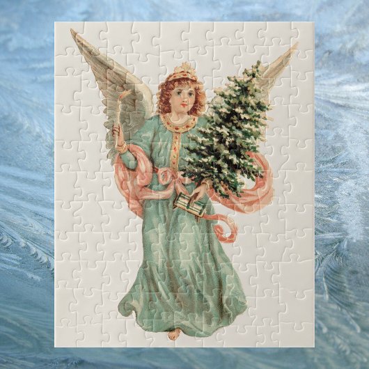 ヴィンテージクリスマスビクトリアン、エンジェルとツリー ジグソーパズル