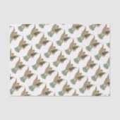 ヴィンテージクリスマスビクトリアン、エンジェルとツリー 薄葉紙 (正面)