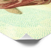 ヴィンテージクリスマスビクトリアン、エンジェルとベビーイエス ポスター (コーナー)