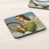 ヴィンテージクリスマスビクトリアン、エンジェルと音楽ハープ コースター (左側)