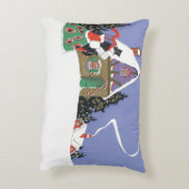 ヴィンテージクリスマスビクトリアン、カップルがパーティーへ アクセントクッション (裏面(縦))