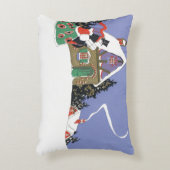 ヴィンテージクリスマスビクトリアン、カップルがパーティーへ アクセントクッション (正面(垂直))