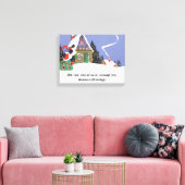 ヴィンテージクリスマスビクトリアン、カップルがパーティーへ キャンバスプリント (インサイチュ (リビング))
