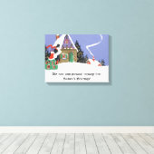 ヴィンテージクリスマスビクトリアン、カップルがパーティーへ キャンバスプリント (インサイチュ (ウッドフロア))