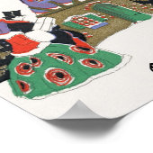 ヴィンテージクリスマスビクトリアン、カップルがパーティーへ ポスター (角)