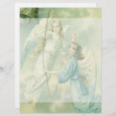 ヴィンテージクリスマスビクトリアン、ベル付き天使 (正面/裏面)