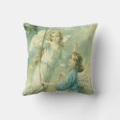 ヴィンテージクリスマスビクトリアン、ベル付き天使 クッション (裏面)