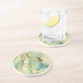 ヴィンテージクリスマスビクトリアン、ベル付き天使 コースター (側面)