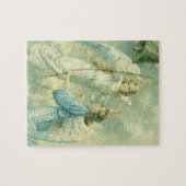 ヴィンテージクリスマスビクトリアン、ベル付き天使 ジグソーパズル (横)