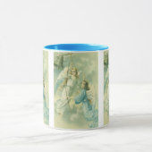 ヴィンテージクリスマスビクトリアン、ベル付き天使 マグカップ (中央)