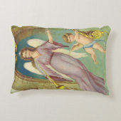 ヴィンテージクリスマスビクトリアン、天使とケルブ アクセントクッション (裏面)