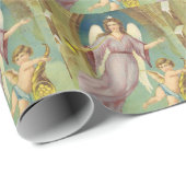 ヴィンテージクリスマスビクトリアン、天使とケルブ ラッピングペーパー (ロールコーナー)
