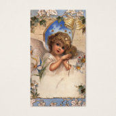 ヴィンテージクリスマスビクトリアン、天使と金ゴールドベル (正面)