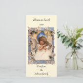 ヴィンテージクリスマスビクトリアン、天使と金ゴールドベル シーズンカード (スタンド正面)