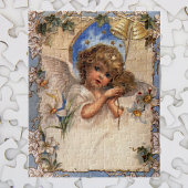 ヴィンテージクリスマスビクトリアン、天使と金ゴールドベル ジグソーパズル