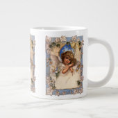 ヴィンテージクリスマスビクトリアン、天使と金ゴールドベル ジャンボコーヒーマグカップ (右)