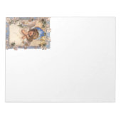 ヴィンテージクリスマスビクトリアン、天使と金ゴールドベル ノートパッド (正面)