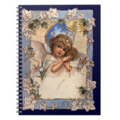ヴィンテージクリスマスビクトリアン、天使と金ゴールドベル ノートブック (正面)