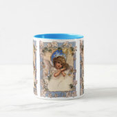 ヴィンテージクリスマスビクトリアン、天使と金ゴールドベル マグカップ (中央)