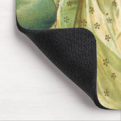 ヴィンテージクリスマスビクトリアン、天使と金ゴールド星 マウスパッド (コーナー)