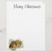 ヴィンテージクリスマスビクトリアン、天使の雲 (正面/裏面)