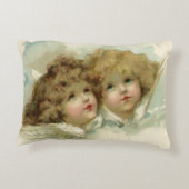 ヴィンテージクリスマスビクトリアン、天使の雲 アクセントクッション (裏面)