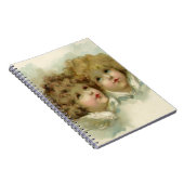 ヴィンテージクリスマスビクトリアン、天使の雲 ノートブック (右側)