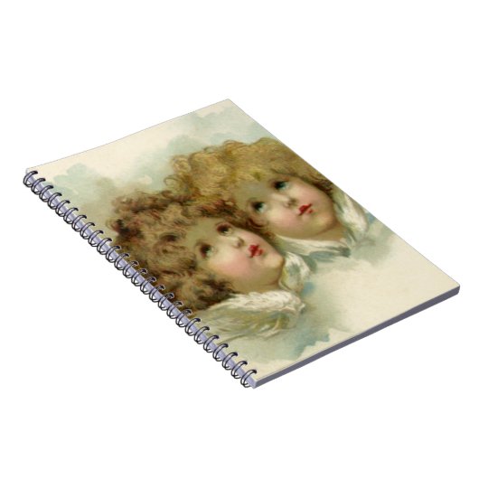 ヴィンテージクリスマスビクトリアン、天使の雲 ノートブック (右側)