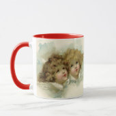 ヴィンテージクリスマスビクトリアン、天使の雲 マグカップ (左)