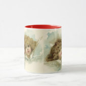 ヴィンテージクリスマスビクトリアン、天使の雲 マグカップ (中央)