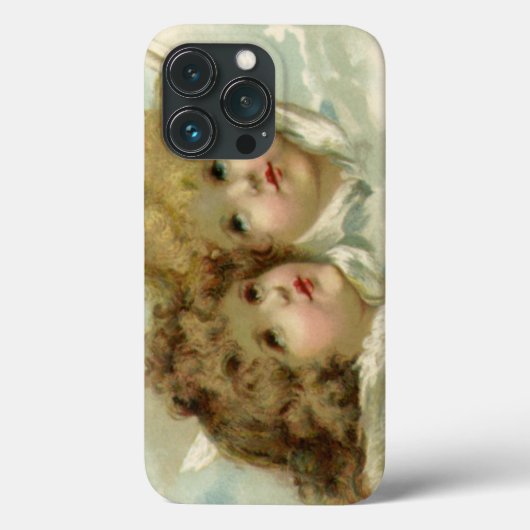 ヴィンテージクリスマスビクトリアン、天使の雲 Case-Mate iPhoneケース (裏面)