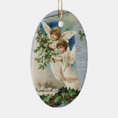 ヴィンテージクリスマスビクトリアン、帆船の天使 セラミックオーナメント (右)