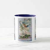 ヴィンテージクリスマスビクトリアン、帆船の天使 マグカップ (中央)