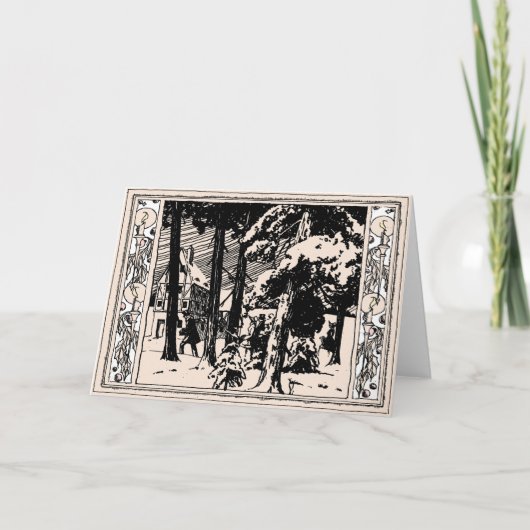 ヴィンテージクリスマスビジターズスノーウィーウッドシビレッジ シーズンカード (正面)