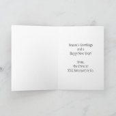 ヴィンテージクリスマスビジネス、自動車ガソリンスタンド シーズンカード (内部)