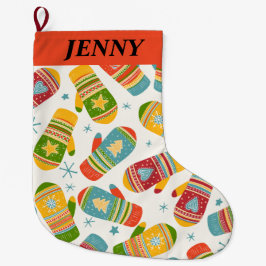 ヴィンテージクリスマスビベス大きなクリスマスストッキング ラージクリスマスストッキング