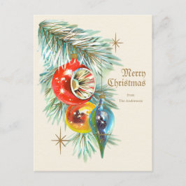 ヴィンテージクリスマスビューティフルアンティークバウブルCC1246 ポストカード