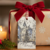 ヴィンテージクリスマスビレッジギフトタグ　コージークリスマス ギフトタグ