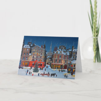 ヴィンテージクリスマスビレッジショッピングライトカード シーズンカード