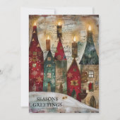 ヴィンテージクリスマスビレッジシーズンズグリーティング シーズンカード (正面)