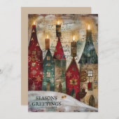 ヴィンテージクリスマスビレッジシーズンズグリーティング シーズンカード (正面/裏面)