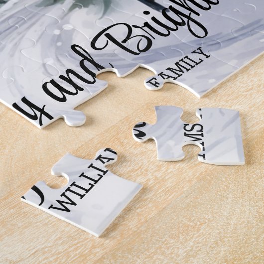 ヴィンテージクリスマスビレッジメリーとブライト ジグソーパズル (側面)