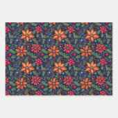 ヴィンテージクリスマスビレッジラッピング紙 ラッピングペーパーシート (正面3)