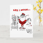 ヴィンテージクリスマスビートニクのグリーティングカード カード (黄色い花)