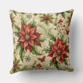 ヴィンテージクリスマスピロー – レトロホリデーデザイン クッション (裏面)